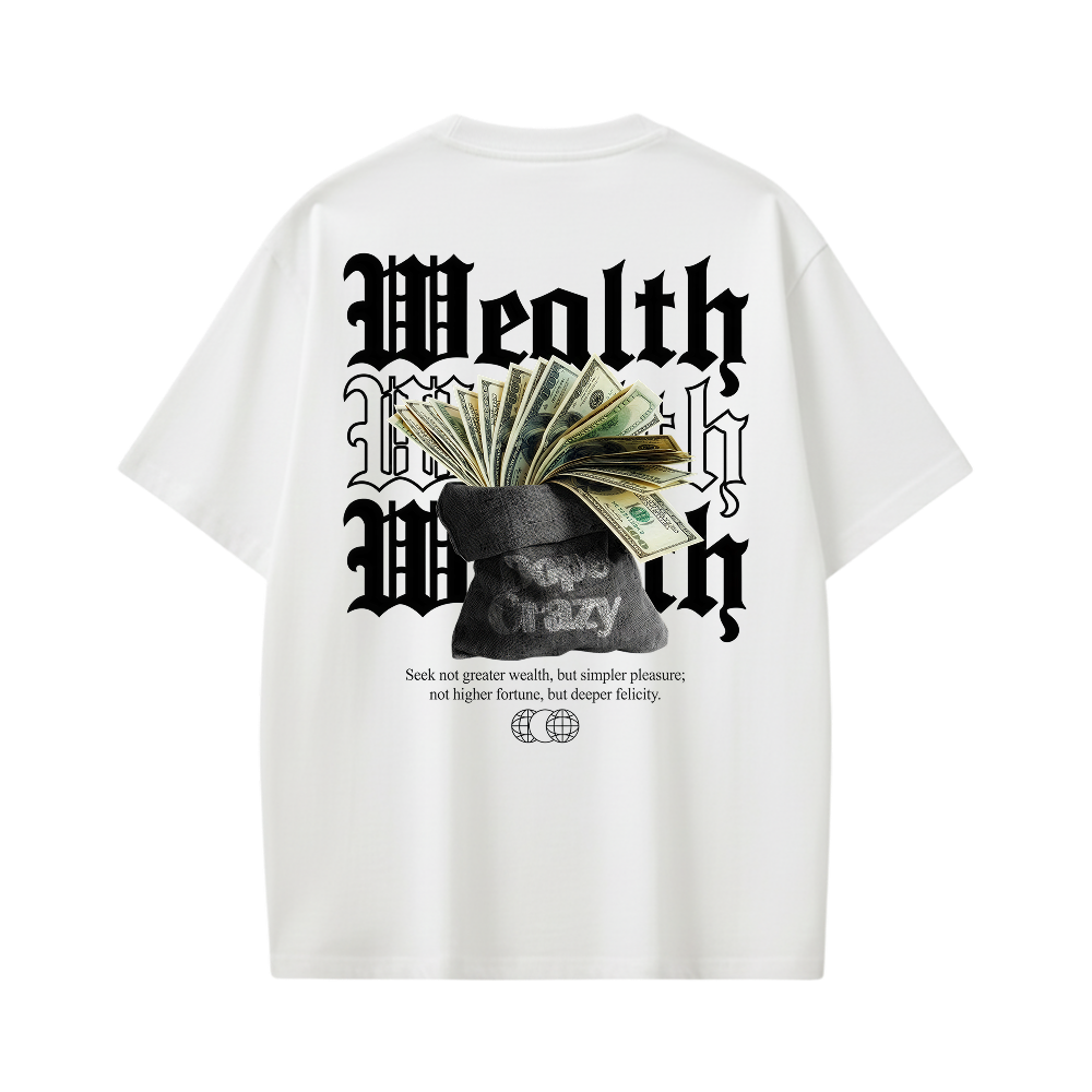 WEALTH BE AUTYST WHITE T-SHIRT