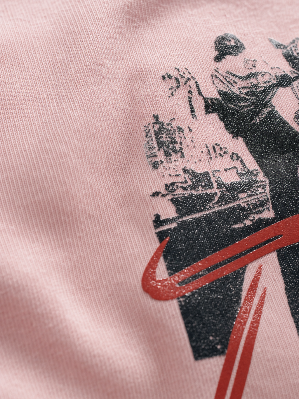 Think Be Autyst Pink T-Shirt – close-up detail