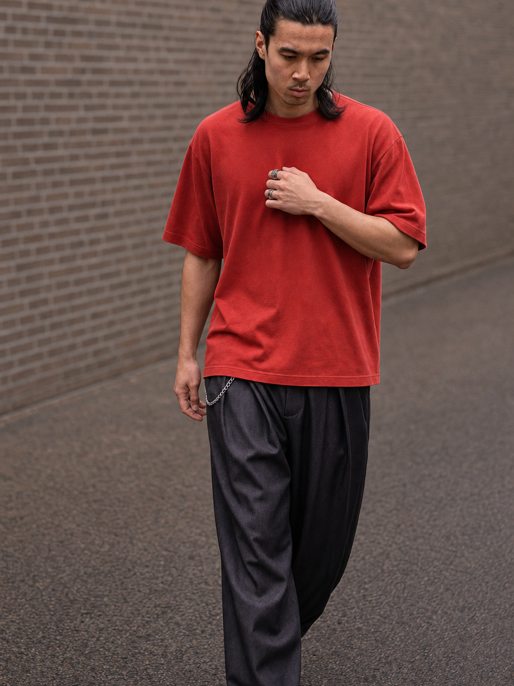 Be Autyst Main Character Red T-Shirt – model front