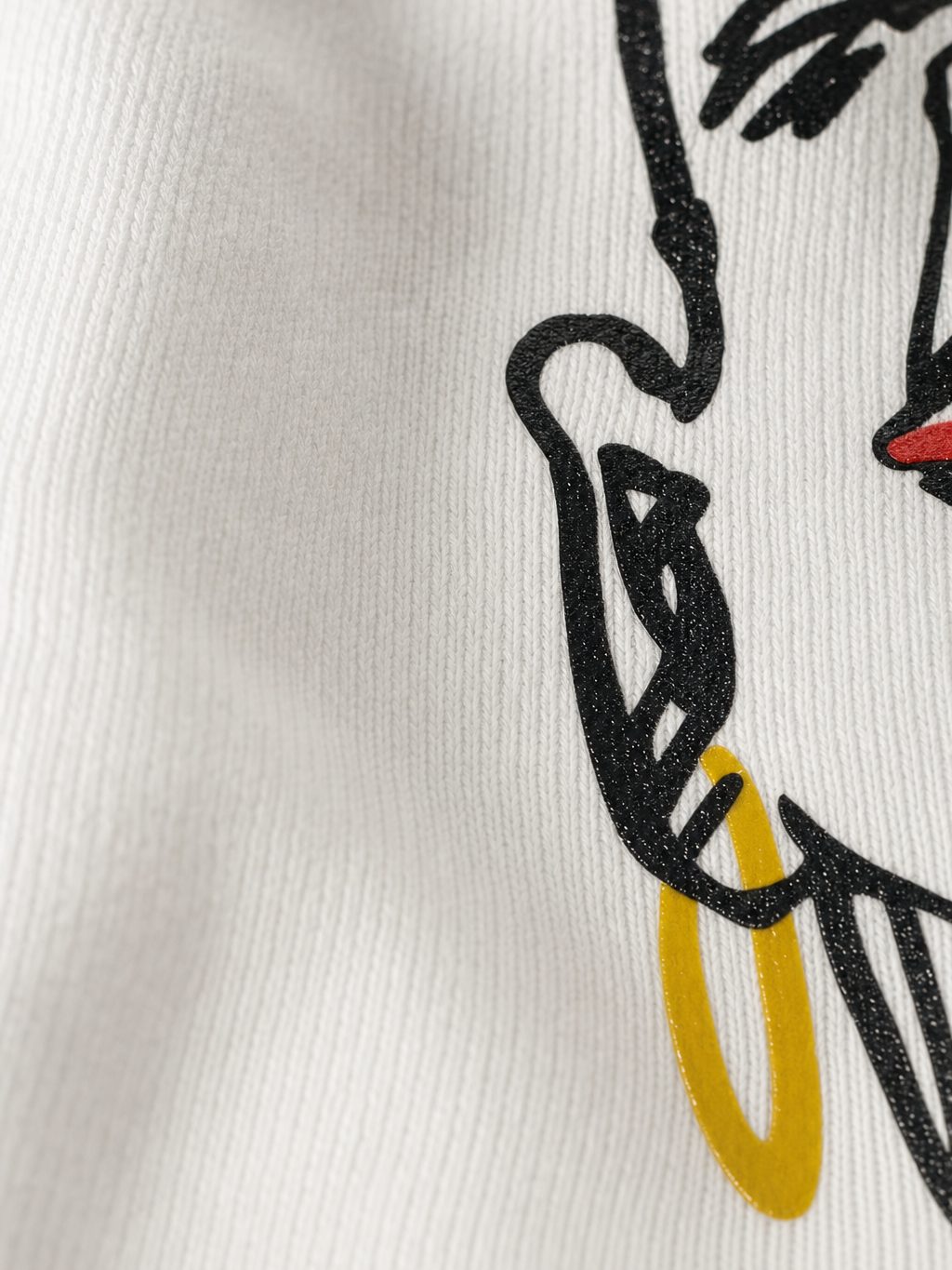Sober Be Autyst White Shirt – close-up detail
