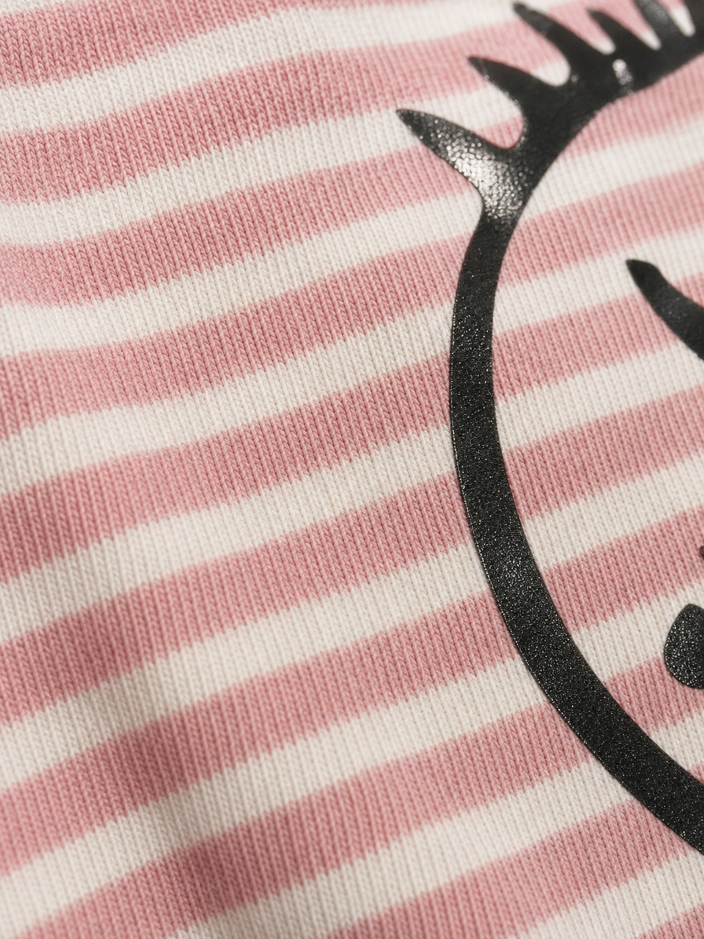 One Life Be Autyst Pink Striped Shirt – close-up detail