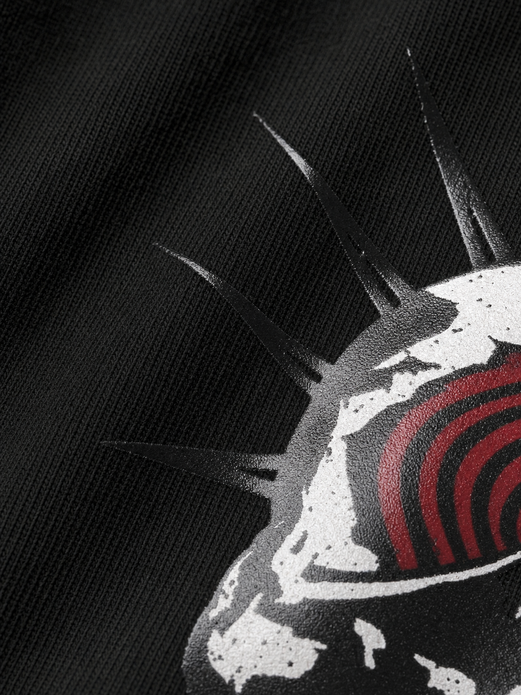 Hell No Be Autyst Black T-Shirt – close-up detail