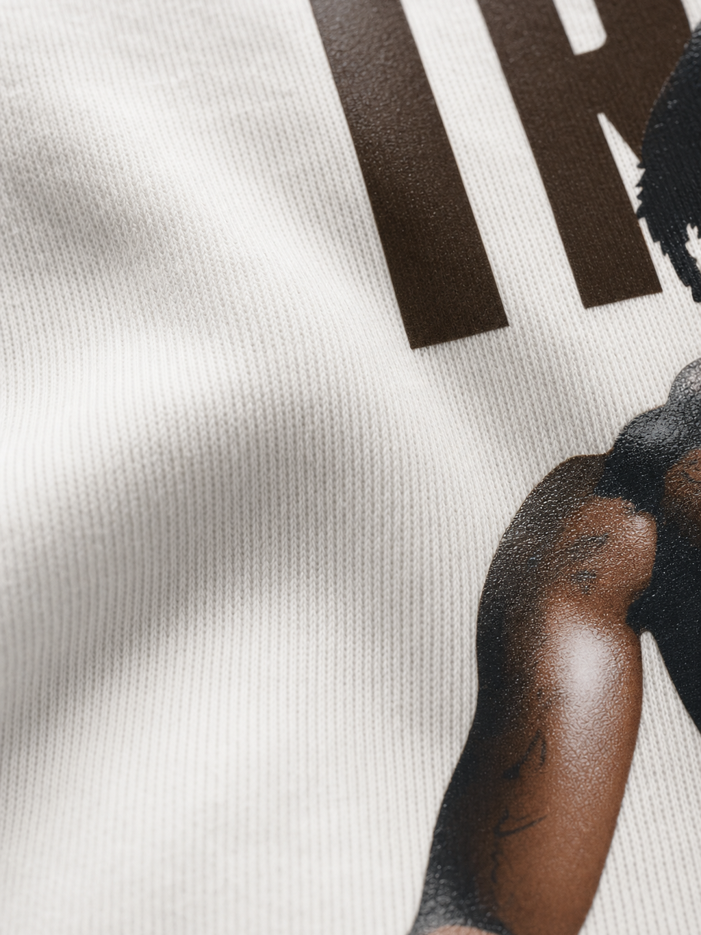 Look In My Eyes Be Autyst White T-Shirt – close-up detail