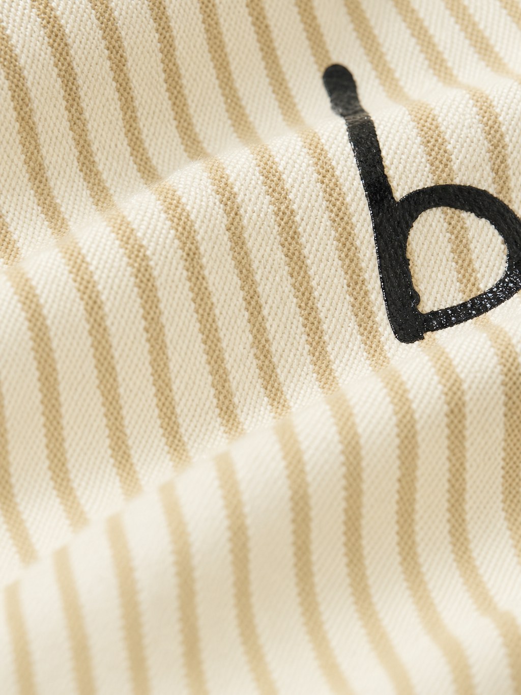 Bla Bla Be Autyst Beige Striped Shirt – close-up detail