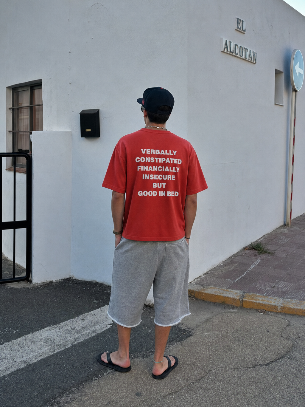 Be Autyst No Filter Red T-Shirt – model back