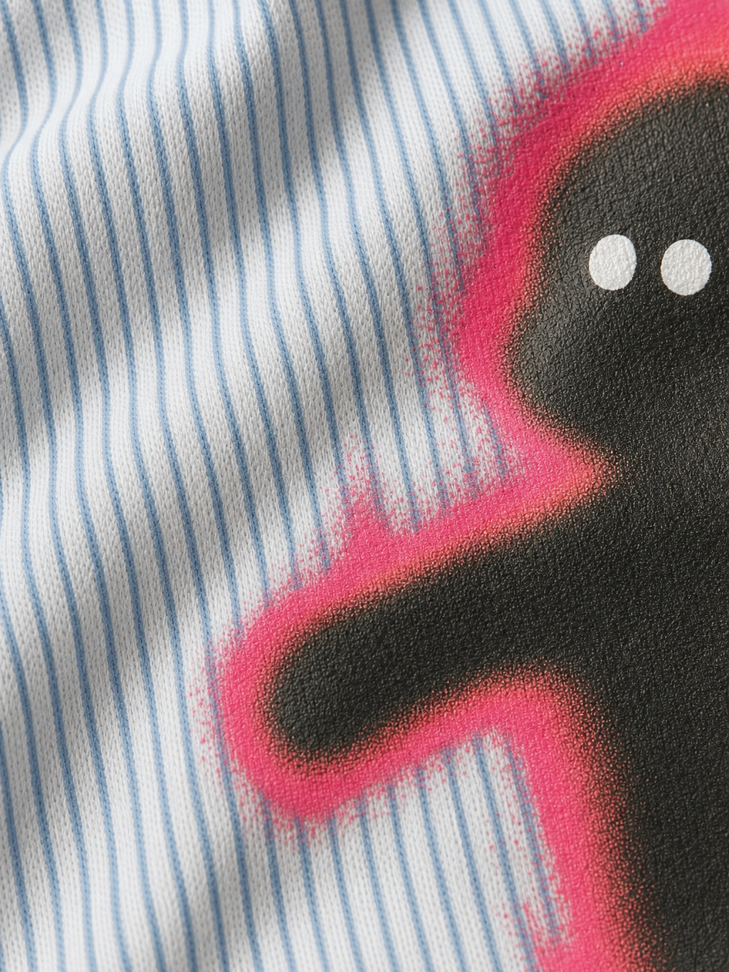 Fire Be Autyst Blue Striped Shirt – close-up detail
