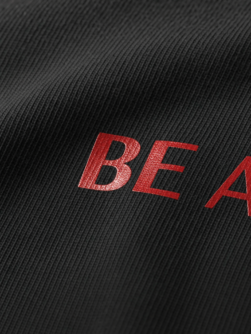Be Autyst Money Mindset Black T-Shirt – close-up detail