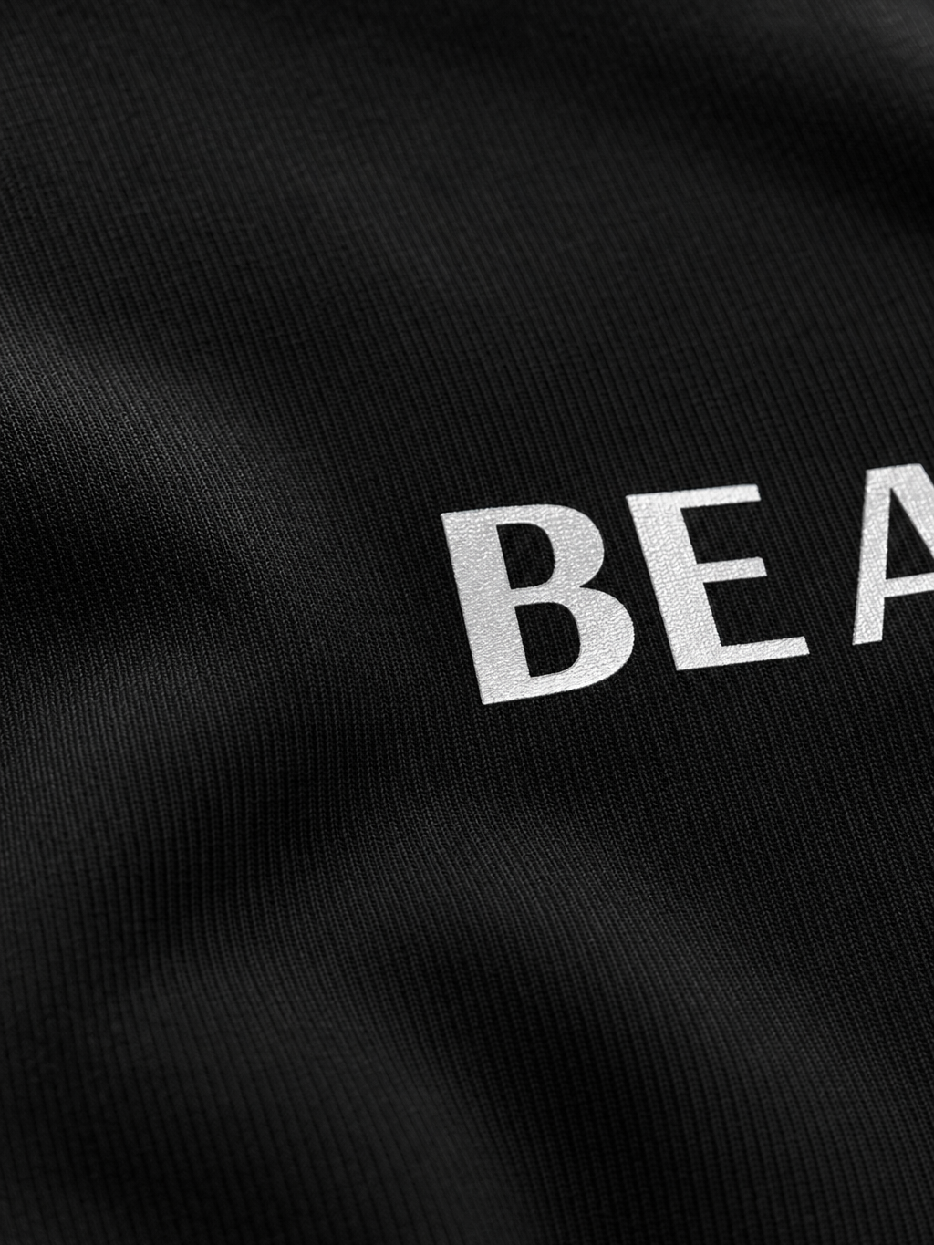 Be Autyst Street Flame Black T-Shirt – close-up detail