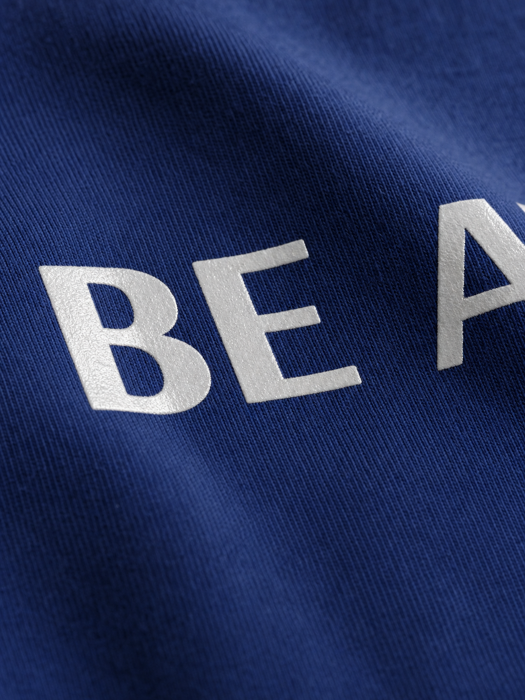 Be Autyst Lunar Cavalier Blue T-Shirt – close-up detail