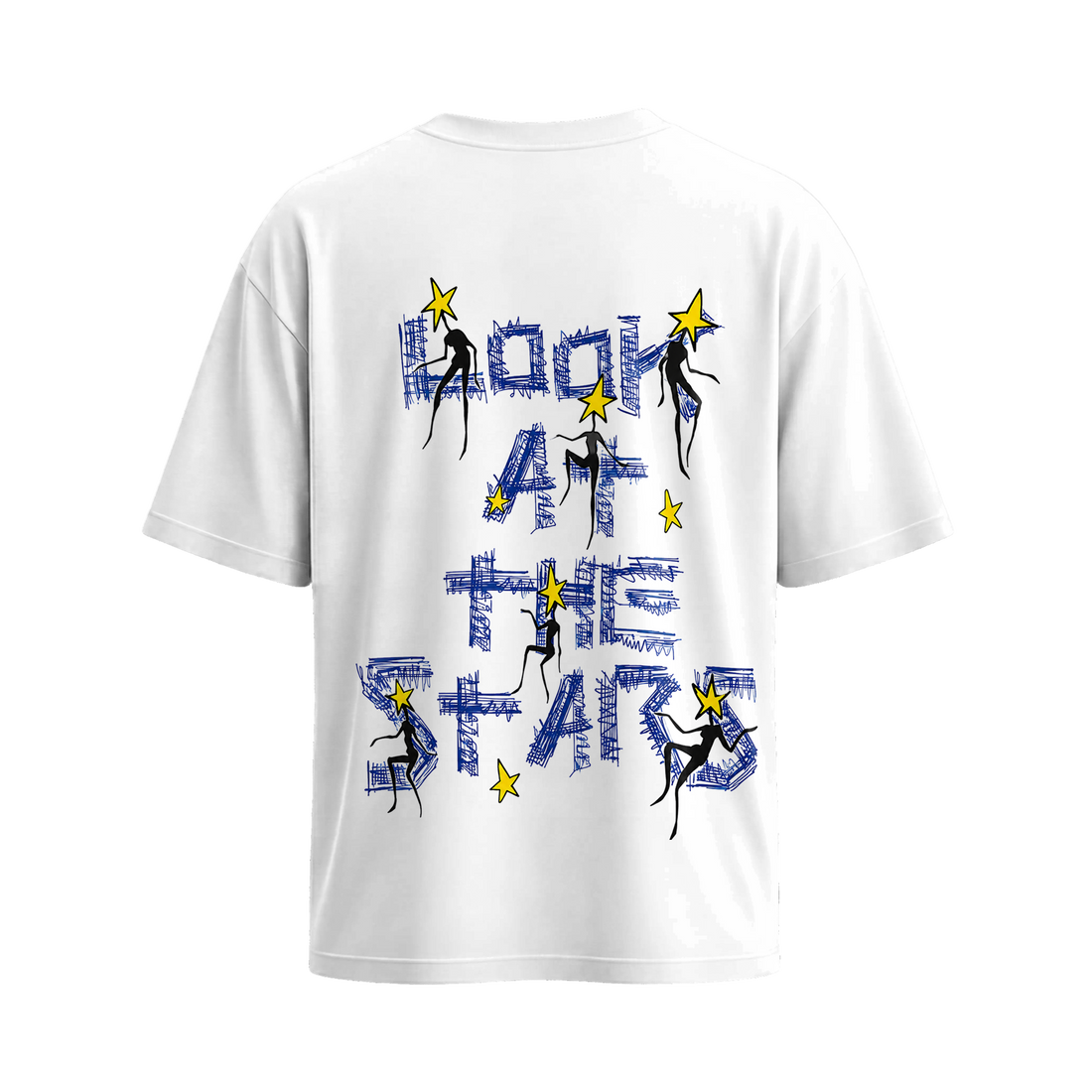 Be Autyst Midnight Sky White T-Shirt