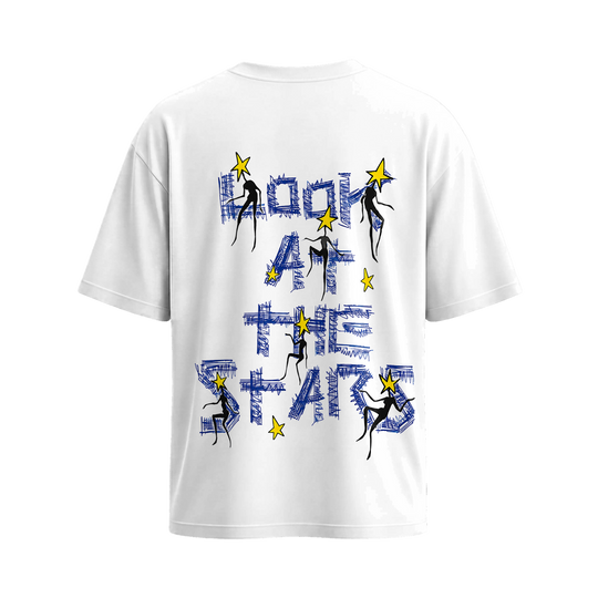 Be Autyst Midnight Sky White T-Shirt