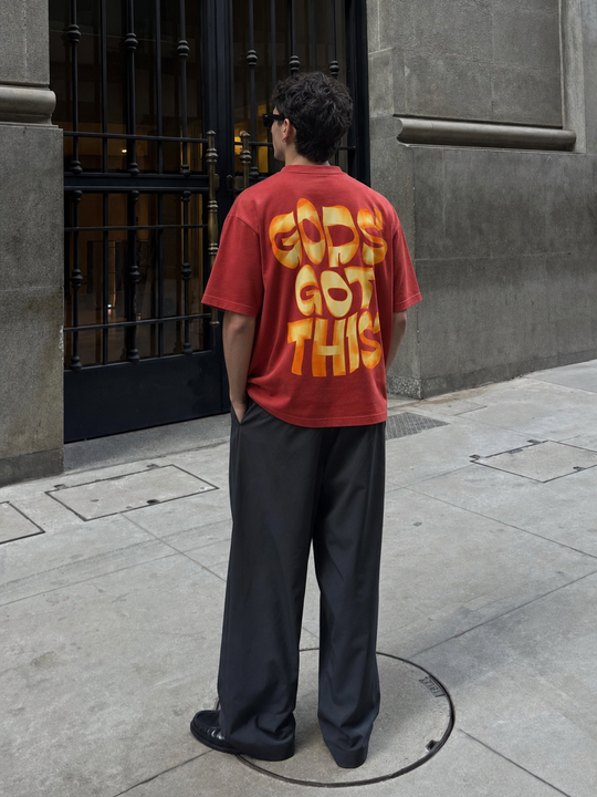Be Autyts Faith Over Fear Red T-Shirt