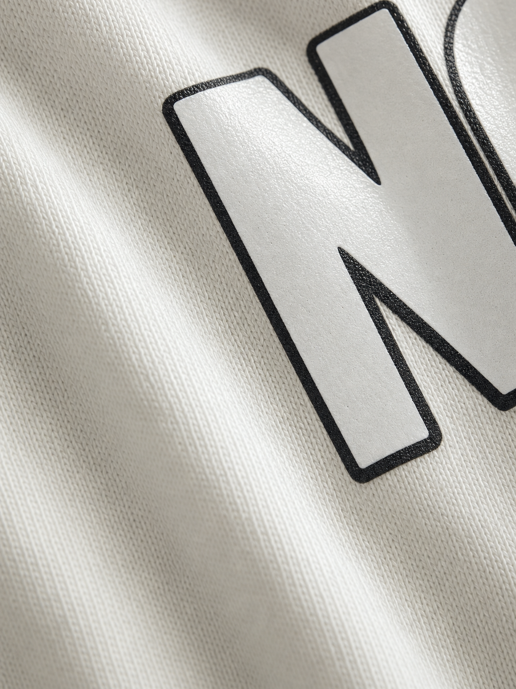 Sad Be Autyst White T-Shirt – close-up detail