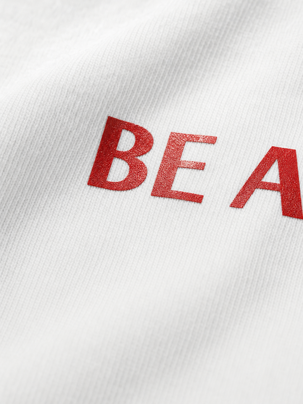 Be Autyst Risk Archive White T-Shirt – close-up detail