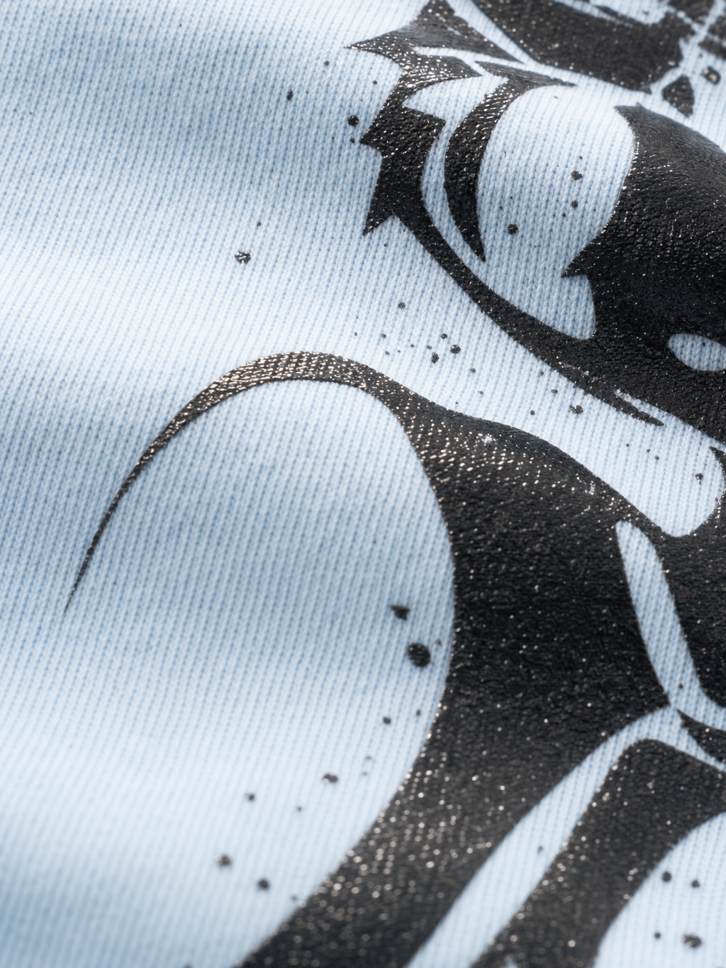 Scorpion Be Autyst Light Blue T-Shirt – close-up detail