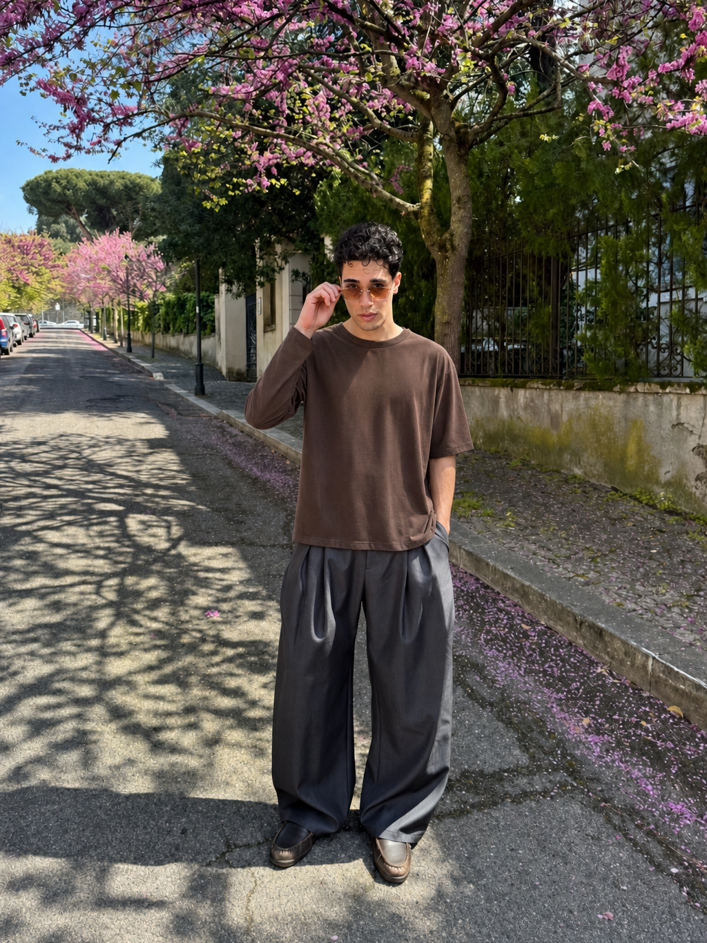 Be Autyst Main Character Brown T-Shirt – model front