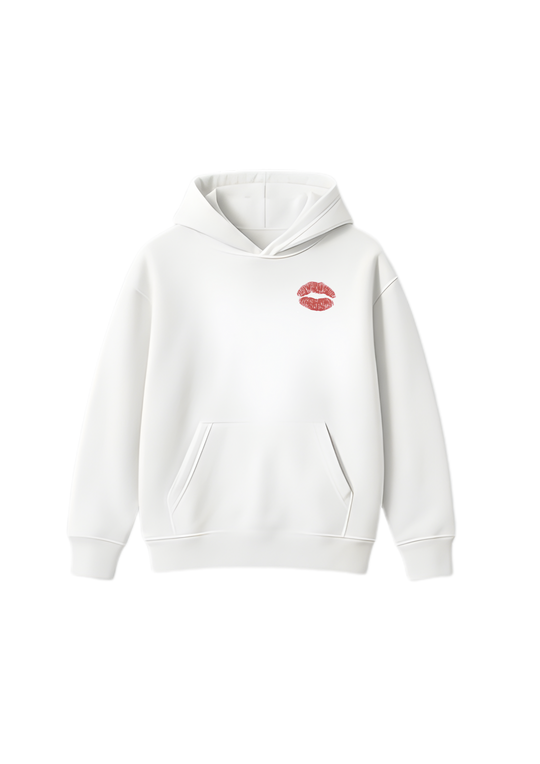 Sabrina Kisses Hoodie - White