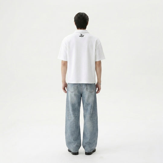 Saints Be Autyst Quarter Zip White T-Shirt
