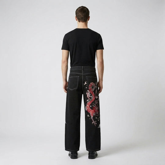 Dragon Strike Be Autyst Black Contrast Denim
