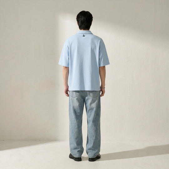 Racing Be Autyst Quarter Zip Ice Blue T-Shirt