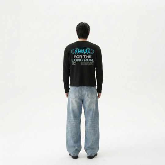Long Run Black Waffle T-shirt