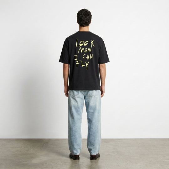 Look Mom I Can Fly Tshirt - Black