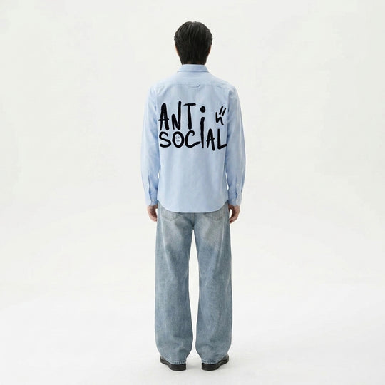 Antisocial Be Autyst Ice Blue Shirt