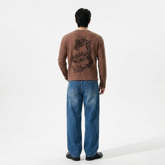 Dragon Mocha Brown Waffle T-shirt