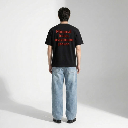 Minimal Fucks Be Autyst Black T-Shirt