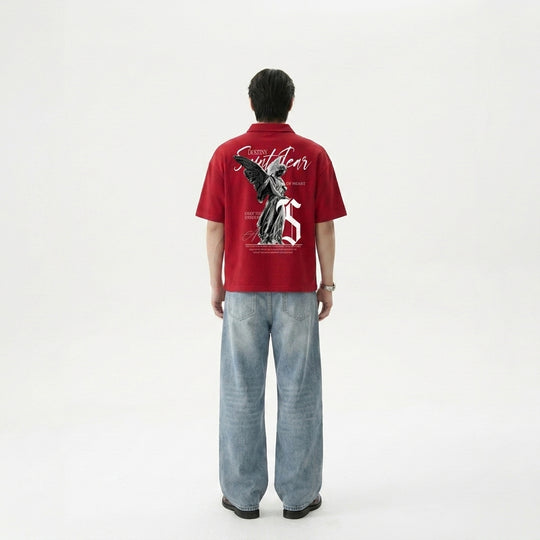 Destiny Be Autyst Quarter Zip Red T-Shirt