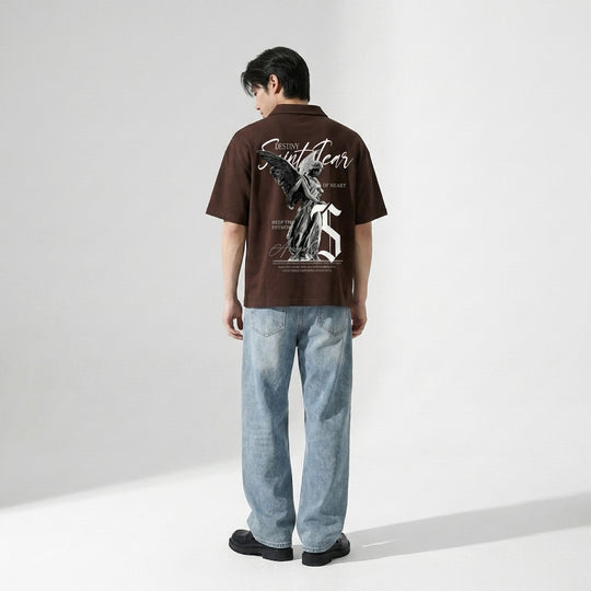 Destiny Be Autyst Quarter Zip Brown T-Shirt