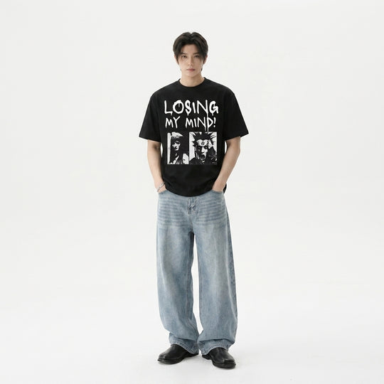 Loosing My Mind Be Autyst Black T-Shirt