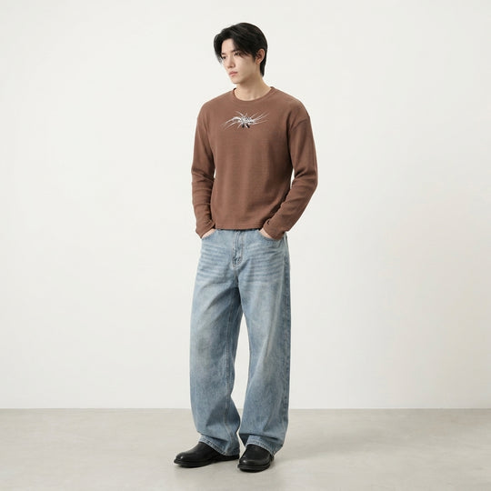 Obsidian Web Mocha Brown Waffle T-shirt