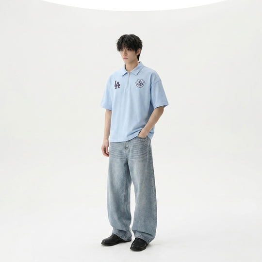 Saints 2.0 Be Autyst Quarter Zip Ice Blue T-Shirt