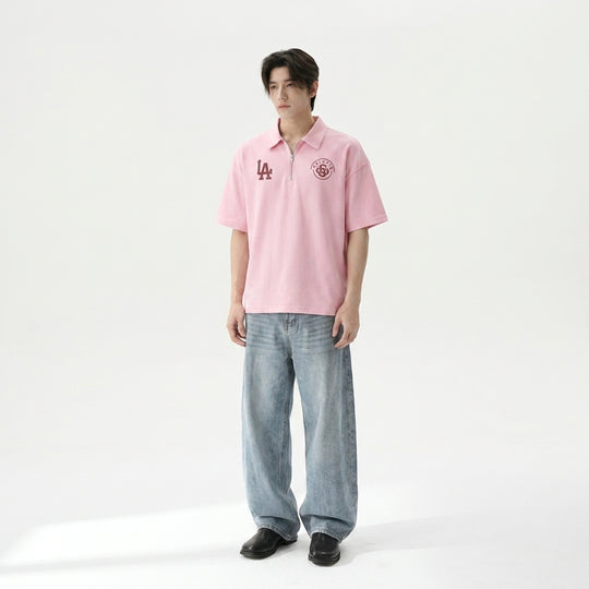 New York Be Autyst Quarter Zip Ice Blue T-Shirt