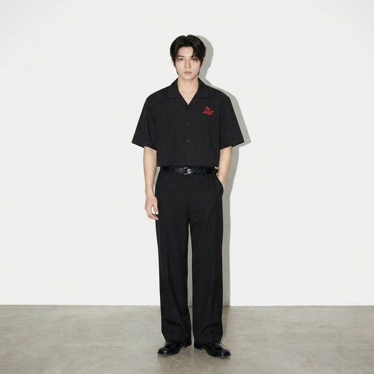 Minimal Fucks Be Autyst Black Bowling Shirt