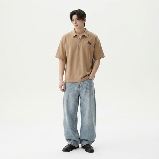 23 Be Autyst Quarter Zip Sand T-Shirt