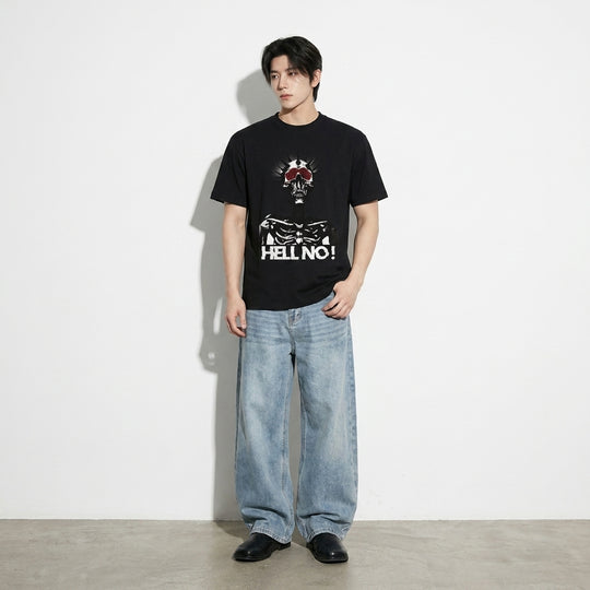 Hell No Be Autyst Black T-Shirt
